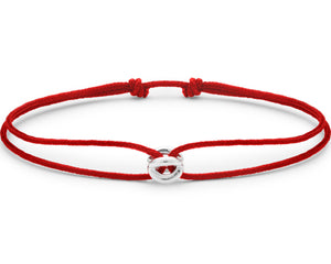 bracelet cordon entrelacs rouge le 1g